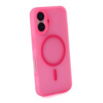 Силиконовый чехол SOFT MATT с поддержкой MagSafe для iPhone 16 rose red