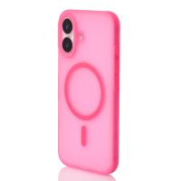 Силиконовый чехол SOFT MATT с поддержкой MagSafe для iPhone 16 rose red