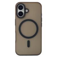 Силиконовый чехол SOFT MATT с поддержкой MagSafe для iPhone 16 black