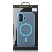 Силиконовый чехол SOFT MATTE с поддержкой MagSafe для iPhone 16 Plus light blue
