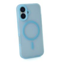 Силиконовый чехол SOFT MATTE с поддержкой MagSafe для iPhone 16 Plus light blue