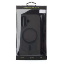 Силиконовый чехол SOFT MATT с поддержкой MagSafe для iPhone 16 Plus black