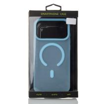 Силиконовый чехол SOFT MATTE с поддержкой MagSafe для iPhone 17 Pro light blue