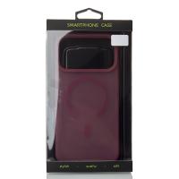 Силиконовый чехол SOFT MATT с поддержкой MagSafe для iPhone 17 Pro cherry red