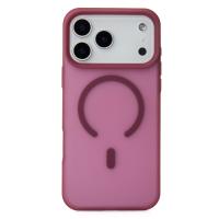 Силиконовый чехол SOFT MATT с поддержкой MagSafe для iPhone 17 Pro cherry red