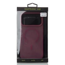 Силиконовый чехол SOFT MATT с поддержкой MagSafe для iPhone 17 Pro Max cherry red