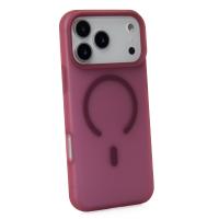 Силиконовый чехол SOFT MATT с поддержкой MagSafe для iPhone 17 Pro Max cherry red
