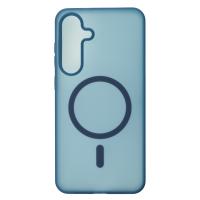 Силиконовый чехол SOFT MATT с поддержкой MagSafe для Samsung S25 FE dark blue