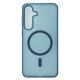 Силиконовый чехол SOFT MATT с поддержкой MagSafe для Samsung S25 FE dark blue