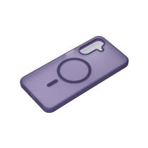 Силиконовый чехол SOFT MATT с поддержкой MagSafe для Samsung A17 dark purple