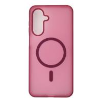 Силиконовый чехол SOFT MATT с поддержкой MagSafe для Samsung A17 cherry red