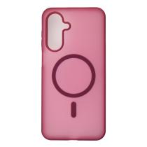 Силиконовый чехол SOFT MATT с поддержкой MagSafe для Samsung A17 cherry red