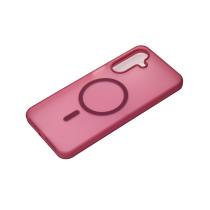 Силиконовый чехол SOFT MATT с поддержкой MagSafe для Samsung A17 cherry red