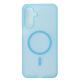 Силиконовый чехол SOFT MATT с поддержкой MagSafe для Samsung A17 light blue
