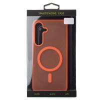 Силиконовый чехол SOFT MATT с поддержкой MagSafe для Samsung S25 FE orange