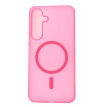 Силиконовый чехол SOFT MATT с поддержкой MagSafe для Samsung S25 FE rose red