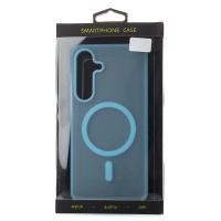 Силиконовый чехол SOFT MATT с поддержкой MagSafe для Samsung S24/S25 light blue