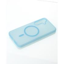 Силиконовый чехол SOFT MATT с поддержкой MagSafe для Samsung S24/S25 light blue