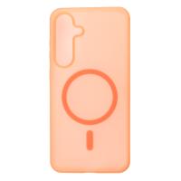 Силиконовый чехол SOFT MATT с поддержкой MagSafe для Samsung S24/S25 orange
