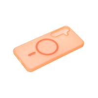 Силиконовый чехол SOFT MATT с поддержкой MagSafe для Samsung S24/S25 orange