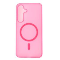 Силиконовый чехол SOFT MATT с поддержкой MagSafe для Samsung S24/S25 rose red