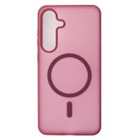 Силиконовый чехол SOFT MATT с поддержкой MagSafe для Samsung S24 Plus/S25 Plus cherry red