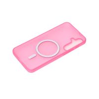 Силиконовый чехол SOFT MATT с поддержкой MagSafe для Samsung S24 Plus/S25 Plus rose red