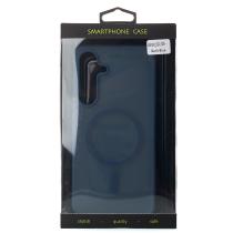 Силиконовый чехол SOFT MATT с поддержкой MagSafe для Samsung S24 Plus/S25 Plus dark blue