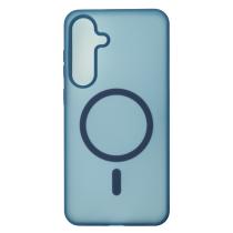 Силиконовый чехол SOFT MATT с поддержкой MagSafe для Samsung S24 Plus/S25 Plus dark blue