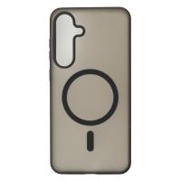 Силиконовый чехол SOFT MATT с поддержкой MagSafe для Samsung S24/S25 black