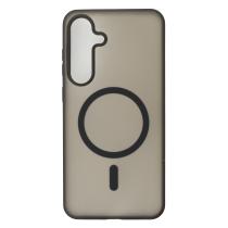 Силиконовый чехол SOFT MATT с поддержкой MagSafe для Samsung S24/S25 black