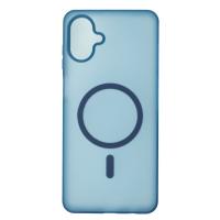 Силиконовый чехол SOFT MATT с поддержкой MagSafe для Samsung A07 dark blue