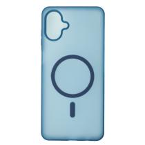 Силиконовый чехол SOFT MATT с поддержкой MagSafe для Samsung A07 dark blue