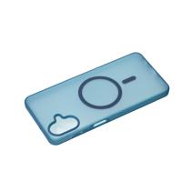 Силиконовый чехол SOFT MATT с поддержкой MagSafe для Samsung A07 dark blue