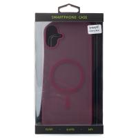 Силиконовый чехол SOFT MATT с поддержкой MagSafe для Samsung A07 cherry red