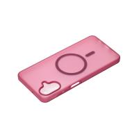 Силиконовый чехол SOFT MATT с поддержкой MagSafe для Samsung A07 cherry red