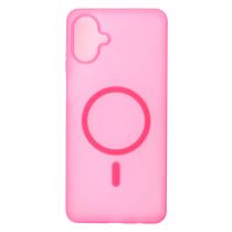 Силиконовый чехол SOFT MATT с поддержкой MagSafe для Samsung A07 rose red