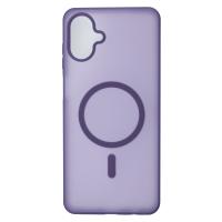 Силиконовый чехол SOFT MATT с поддержкой MagSafe для Samsung A07 dark purple