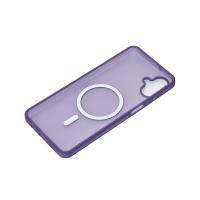 Силиконовый чехол SOFT MATT с поддержкой MagSafe для Samsung A07 dark purple
