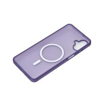 Силиконовый чехол SOFT MATT с поддержкой MagSafe для Samsung A07 dark purple