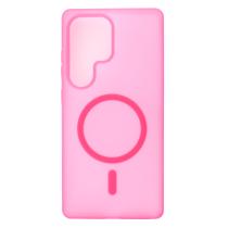 Силиконовый чехол SOFT MATT с поддержкой MagSafe для Samsung S25 Ultra rose red