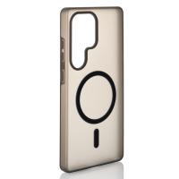 Силиконовый чехол SOFT MATT с поддержкой MagSafe для Samsung S25 Ultra black