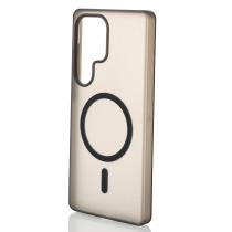 Силиконовый чехол SOFT MATT с поддержкой MagSafe для Samsung S25 Ultra black