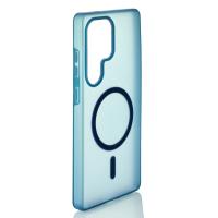 Силиконовый чехол SOFT MATT с поддержкой MagSafe для Samsung S25 Ultra dark blue