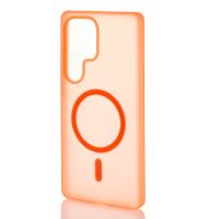 Силиконовый чехол SOFT MATT с поддержкой MagSafe для Samsung S25 Ultra orange