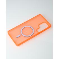 Силиконовый чехол SOFT MATT с поддержкой MagSafe для Samsung S25 Ultra orange