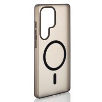 Силиконовый чехол SOFT MATT с поддержкой MagSafe для Samsung S24 Ultra black