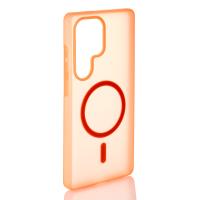 Силиконовый чехол SOFT MATT с поддержкой MagSafe для Samsung S24 Ultra orange