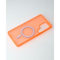 Силиконовый чехол SOFT MATT с поддержкой MagSafe для Samsung S24 Ultra orange