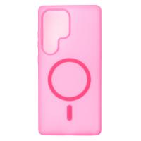 Силиконовый чехол SOFT MATT с поддержкой MagSafe для Samsung S24 Ultra rose red